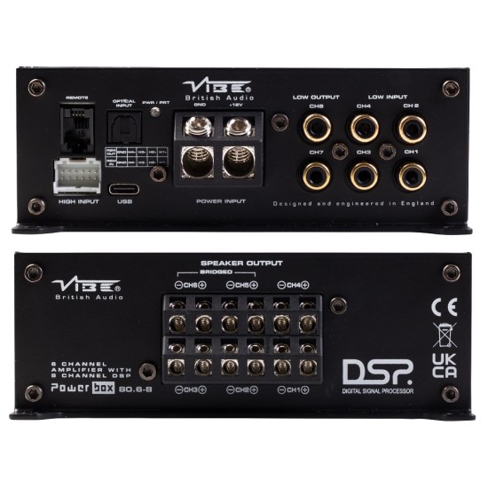 POWERBOX80.6-8DSP-V3 | Vibe Audio 6 Kanal Amplifikatör POWERBOX80.6-8DSP-V3 | Vibe Audio 6 Kanal Amplifikatör